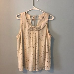 Gold and cream bow blouse